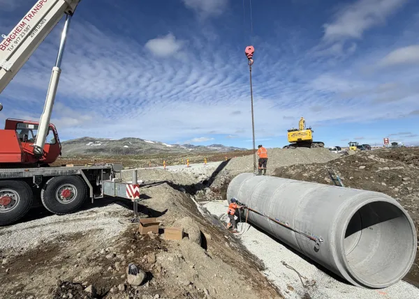 Loe Rørprodukter - Flybekken Valdres lavkarbonbetong 80